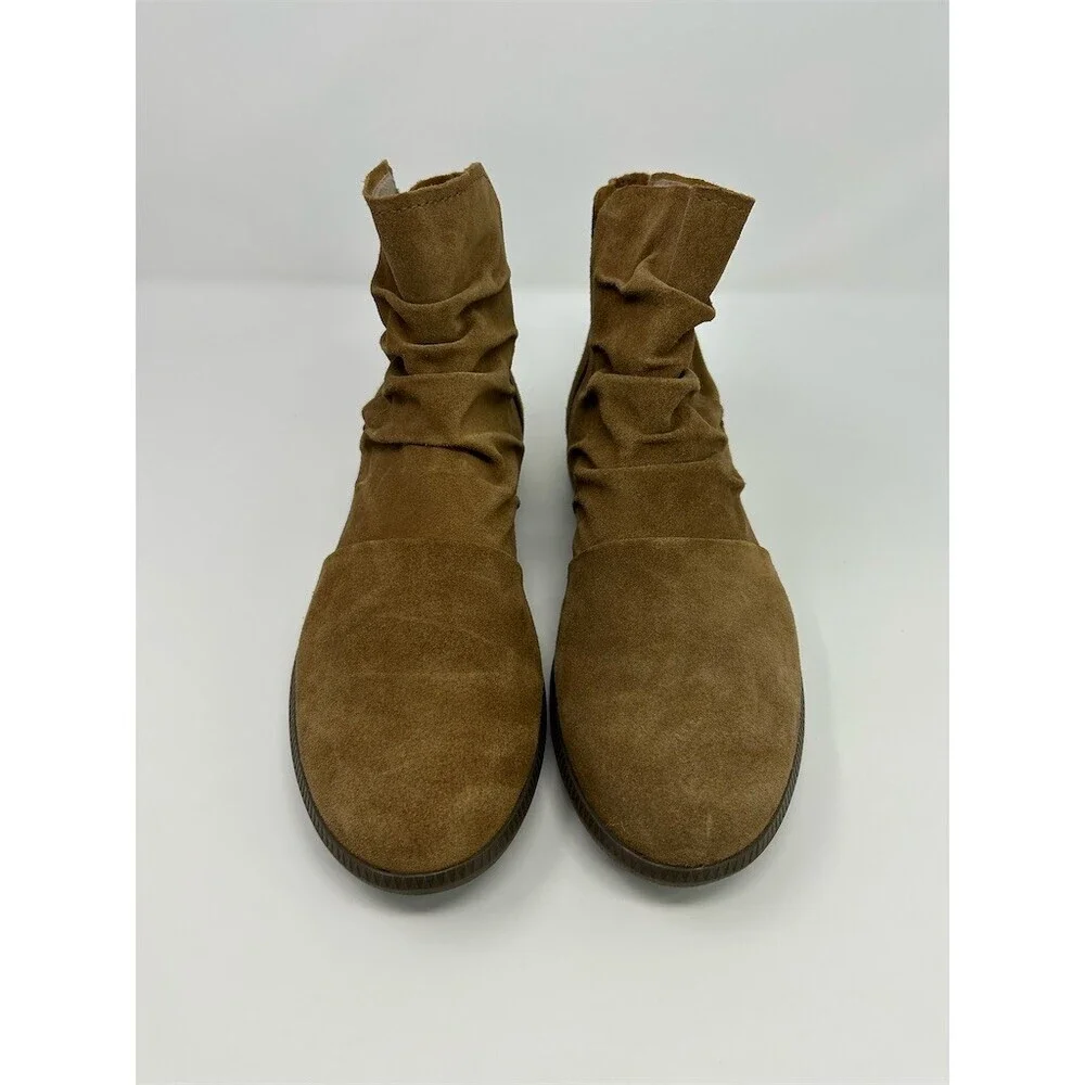 Munro Scout Womens Ankle Bootie Tobacco Brown Suede Comfort Wedge Size 11